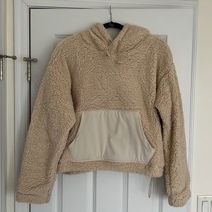 Zella,  Medium, tan, fleece hooded pullover